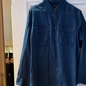 J. Crew Dark Blue Denim Shirt
